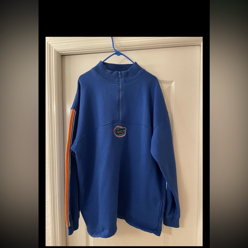 XXL 90s UF Florida Gators Pullover Zip Sweatshirt Pockets Embroidered